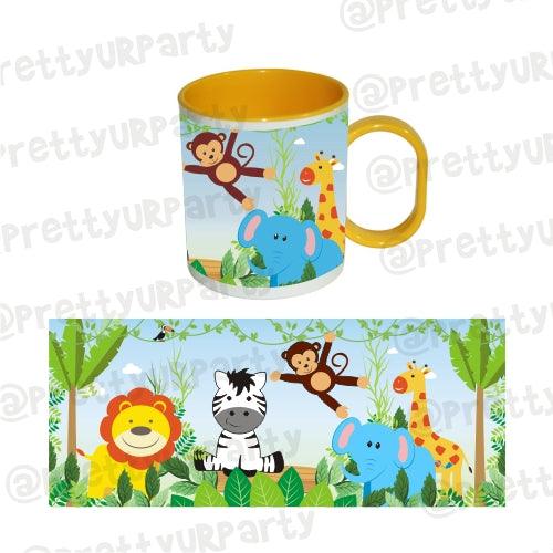 Personalised Inside Colour Jungle Mug THEME PARTIES Pretty UR Party