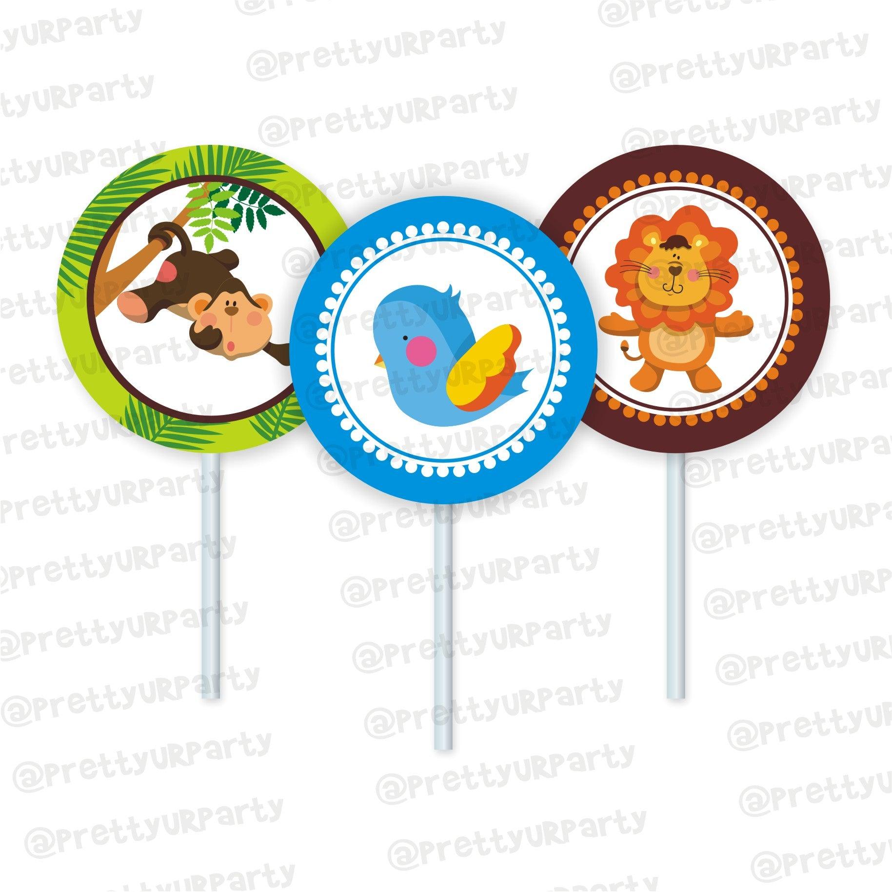 Jungle Theme Cupcake / Food Toppers THEME PARTIES Pretty UR Party Default Title