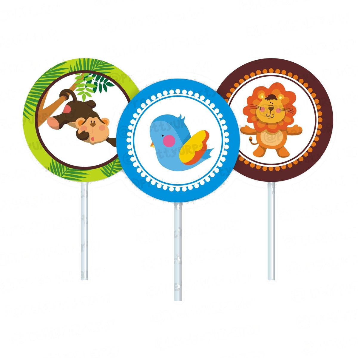 Jungle Theme Cupcake / Food Toppers