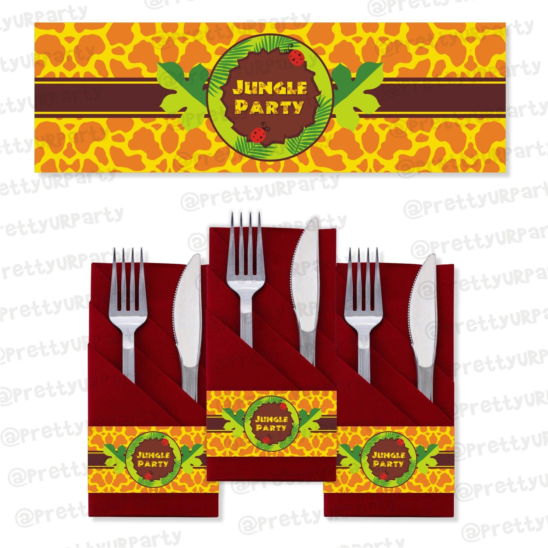 Jungle Napkin Rings THEME PARTIES Pretty UR Party Default Title