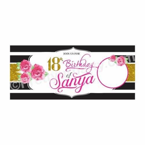 Personalized Kate Spade Theme Banner 30in ALL PARTY SUPPLIES Pretty UR Party