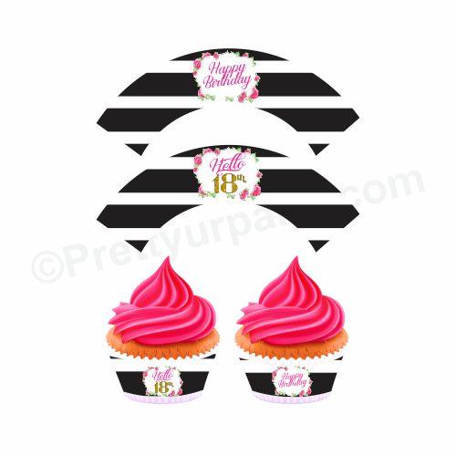Kate Spade Theme Cupcake Wrappers THEME PARTIES Pretty UR Party Default Title