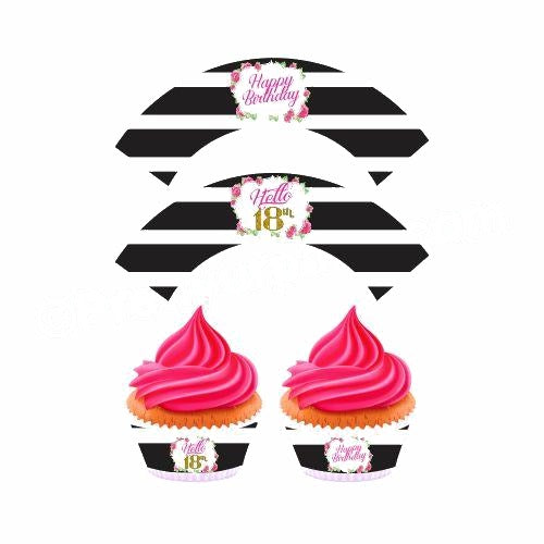 Kate Spade Theme Cupcake Wrappers
