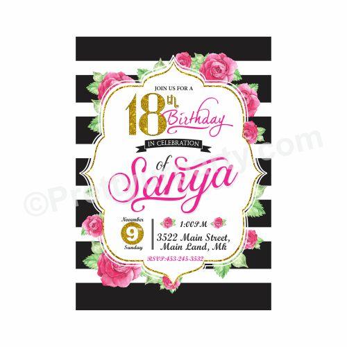 Kate Spade Theme E-Invitations ALL PARTY SUPPLIES Pretty UR Party