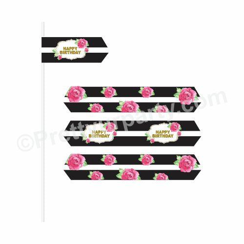 Kate Spade Theme Drink Straws THEME PARTIES Pretty UR Party