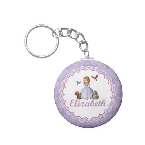Personalised Sofia the first Enchanted Garden Party Keychain THEME PARTIES Pretty UR Party