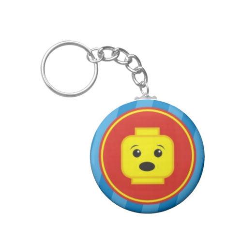 Personalised Lego Inspired Keychain THEME PARTIES Pretty UR Party Default Title