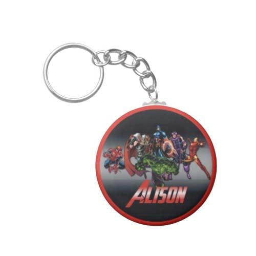Personalised Avengers Keychain THEME PARTIES Pretty UR Party