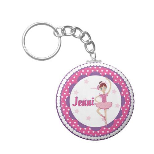Personalised Ballerina Keychain THEME PARTIES Pretty UR Party
