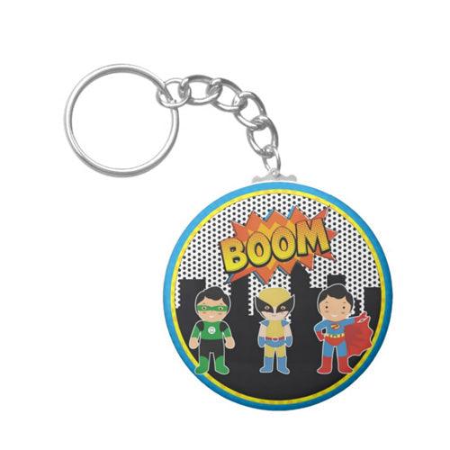 Personalised Super Hero Keychain THEME PARTIES Pretty UR Party Default Title