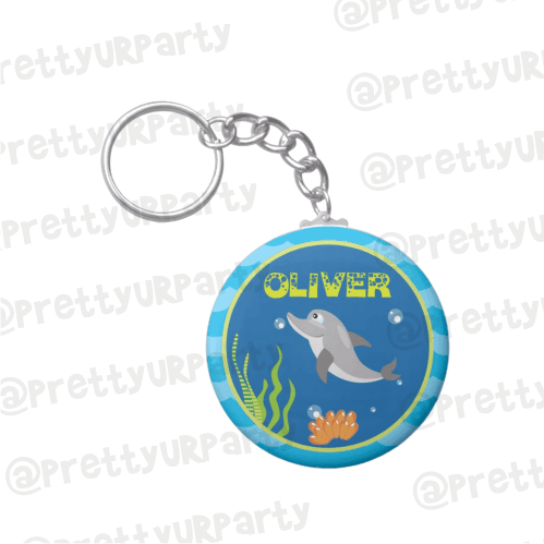Personalised Under the Sea Keychain THEME PARTIES Pretty UR Party