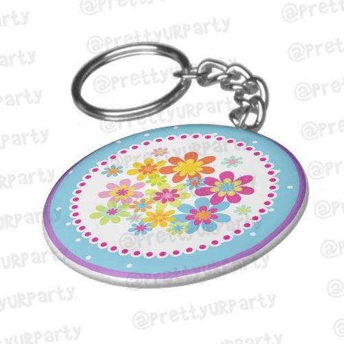 Personalised Flowers Keychain RETURN GIFTS Pretty UR Party Default Title