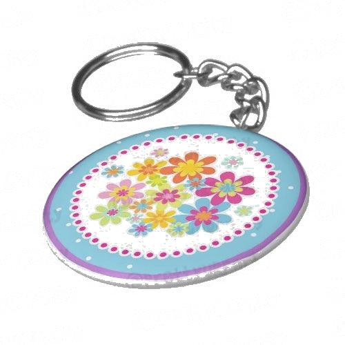 Personalised Flowers Keychain