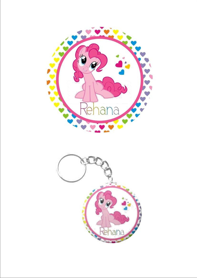 Personalised My Little Pony Keychain