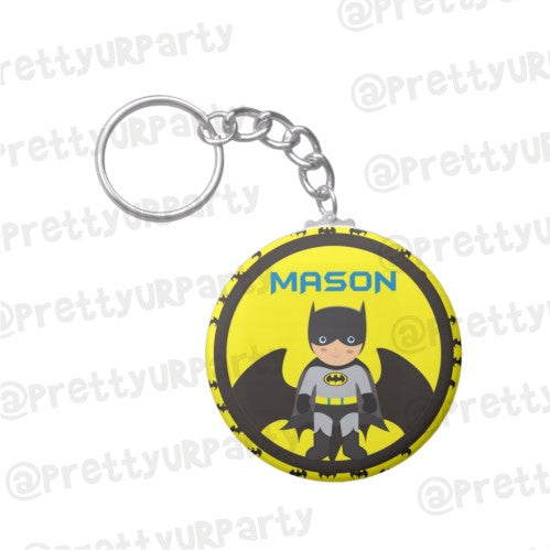 Personalised Batman Inspired Keychain THEME PARTIES Pretty UR Party