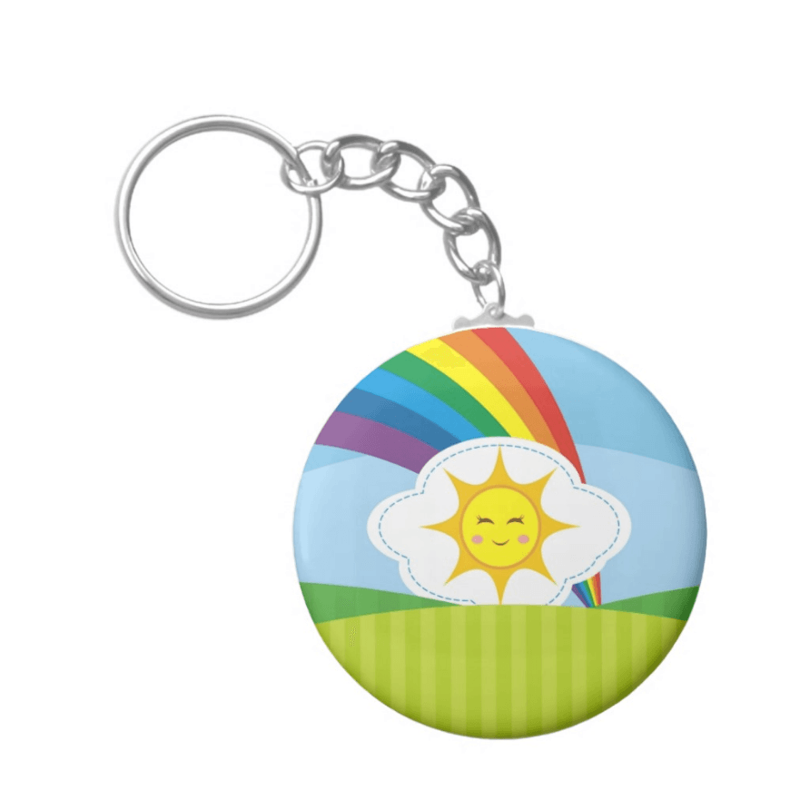 Personalised Rainbow Keychain THEME PARTIES Pretty UR Party Default Title