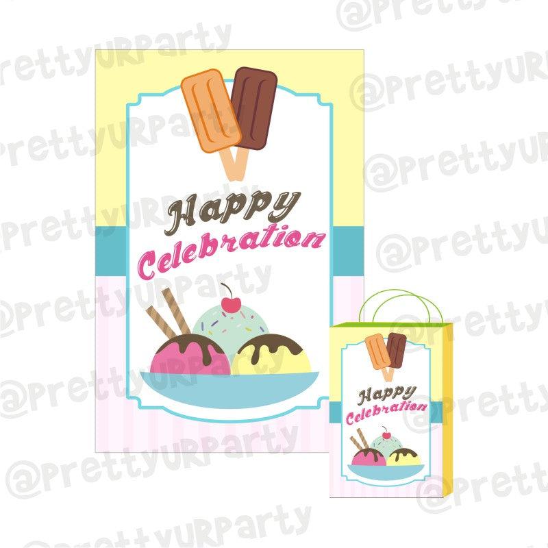 Ice Cream Theme Khoi Bag / Pinata ALL PARTY SUPPLIES Pretty UR Party