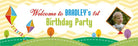 Personalized Kites Birthday Banner 30in with Photo ALL PARTY SUPPLIES Pretty UR Party