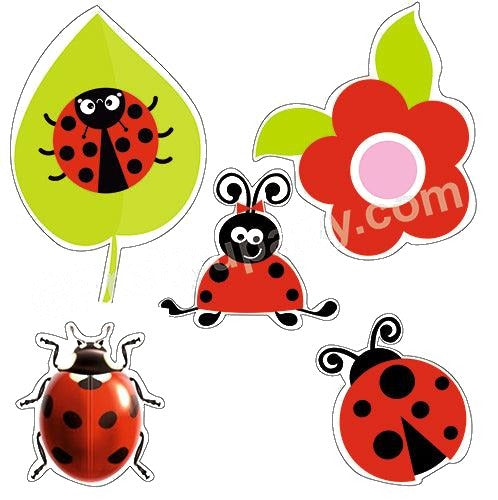 Lady Bug Theme Cutouts