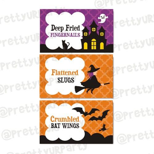 Halloween 02 Food Labels / Buffet Table Cards ALL PARTY SUPPLIES Pretty UR Party Default Title
