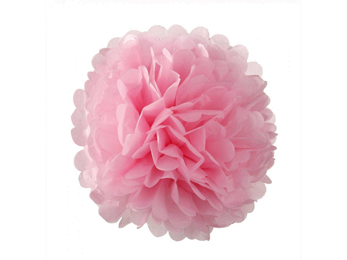 Light Pink Tissue Paper Pom Poms 10"