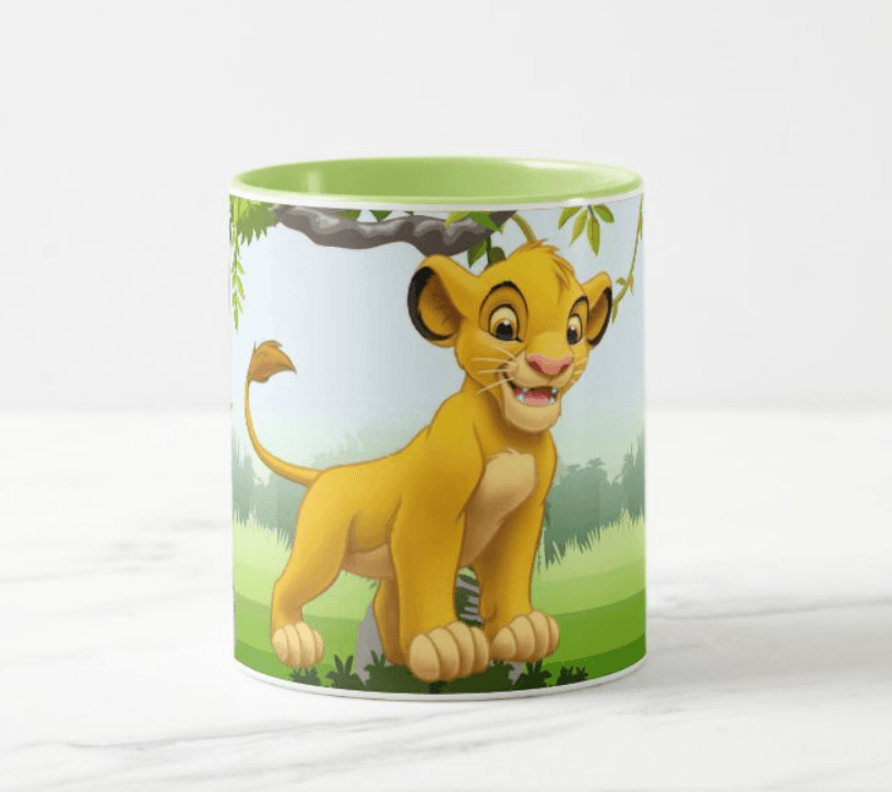 Personalized Lion King Mug - Green RETURN GIFTS Pretty UR Party Default Title