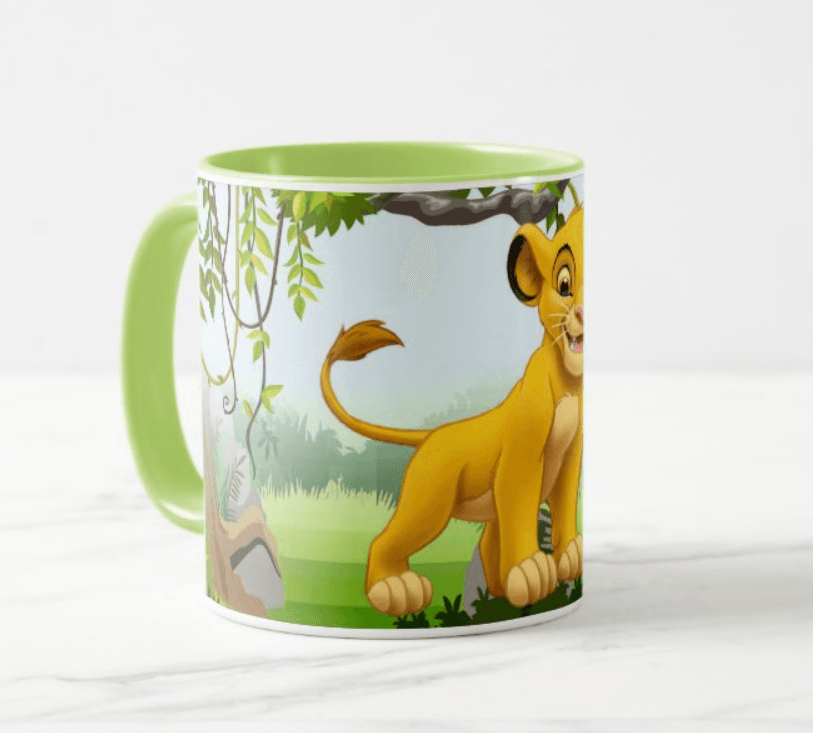 Personalized Lion King Mug - Green RETURN GIFTS Pretty UR Party