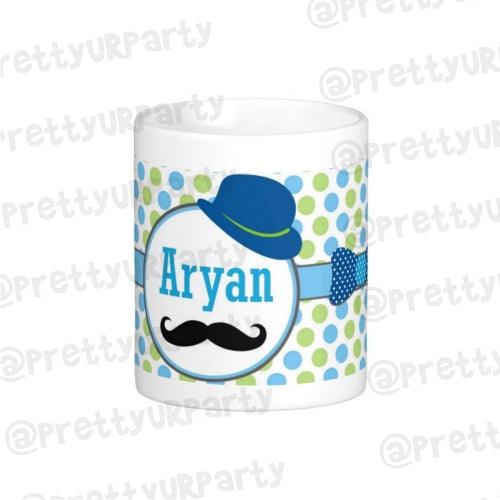 Personalised Little Man Mug THEME PARTIES Pretty UR Party