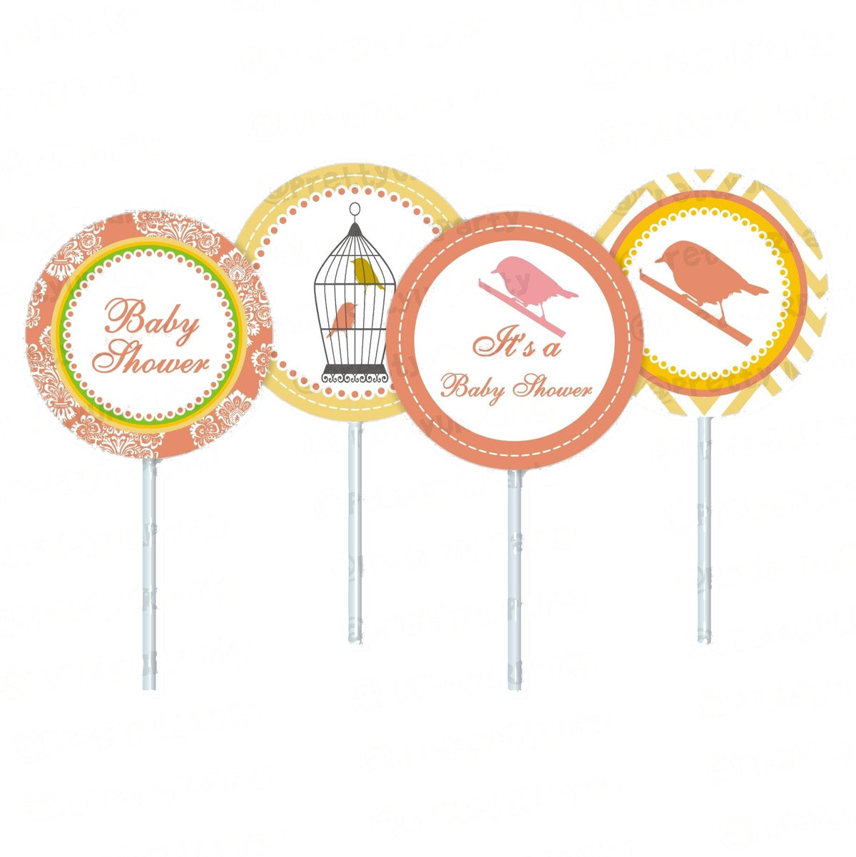 Little Bird Cupcake / Food Toppers