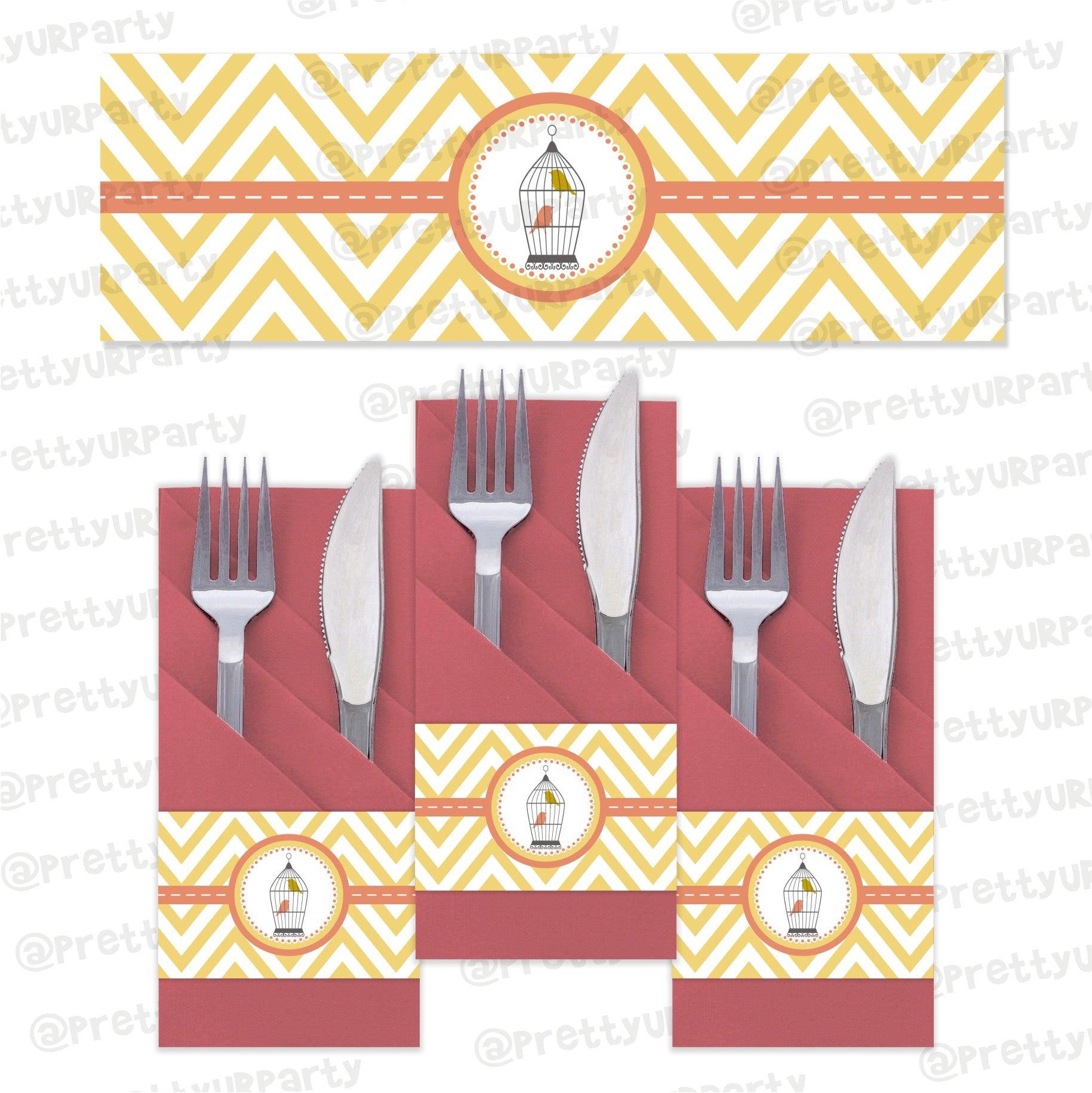 Little Bird Napkin Rings BABY SHOWER Pretty UR Party Default Title