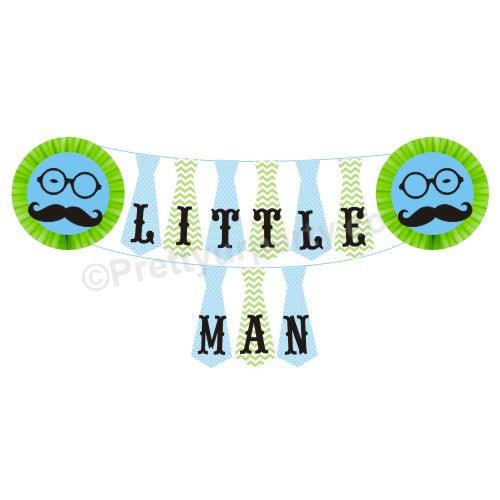 Little Man Bunting THEME PARTIES Pretty UR Party