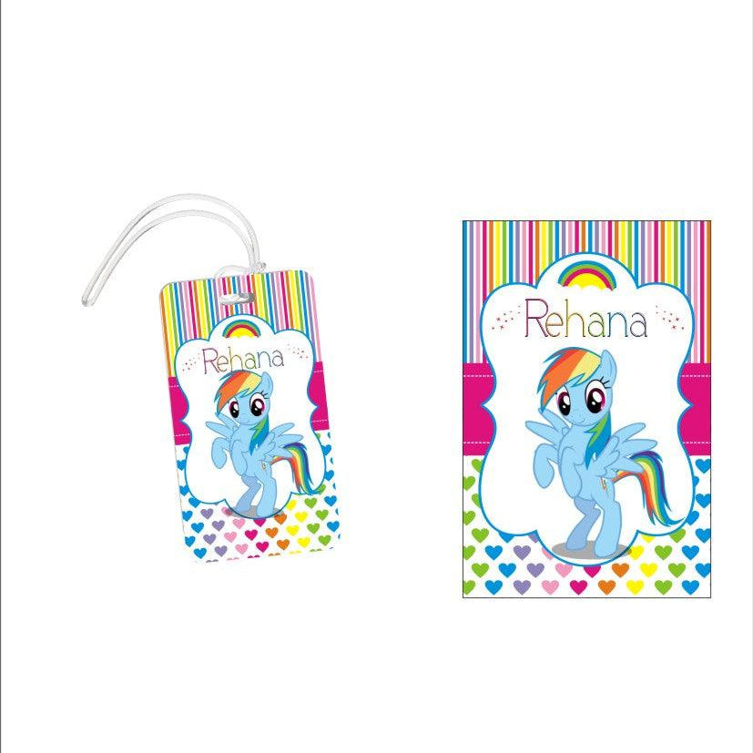 Personalized My Little Pony Luggage Tag PERSONALISED Pretty UR Party