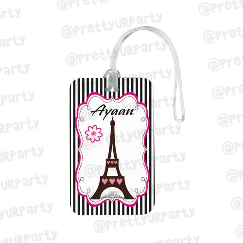 Paris Inspired Luggage Tags PERSONALISED Pretty UR Party
