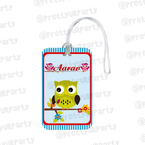 Personalized Owl Luggage Tag PERSONALISED Pretty UR Party
