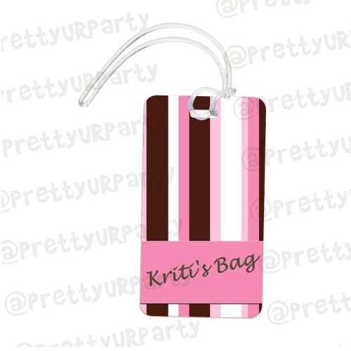 Luggage Tag Art 003 PERSONALISED Pretty UR Party