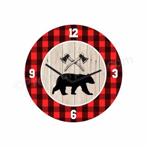 Personalized Lumberjack Clock RETURN GIFTS Pretty UR Party Default Title