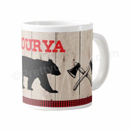 Personalized Lumberjack Mug RETURN GIFTS Pretty UR Party