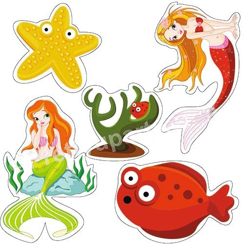 Mermaid Theme Cutouts