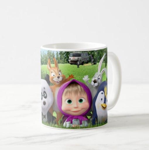 Personalised Masha and The Bear Mug RETURN GIFTS Pretty UR Party