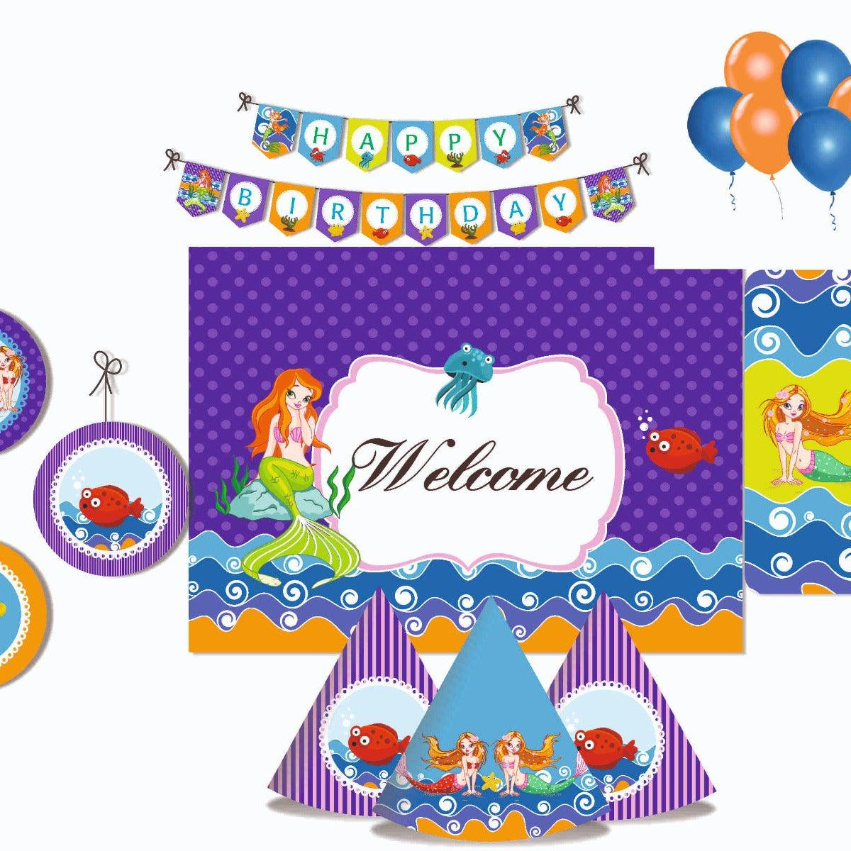 Mermaid Party Decorations Package - 70 pieces Combo PACKAGES Pretty UR Party Default Title