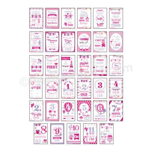 Milestone Cards Pink ALL PARTY SUPPLIES Pretty UR Party