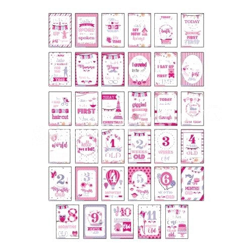 Milestone Cards Pink