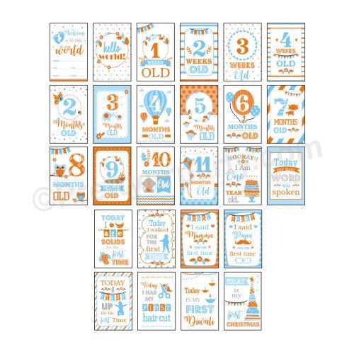 Milestone Cards Blue ALL PARTY SUPPLIES Pretty UR Party