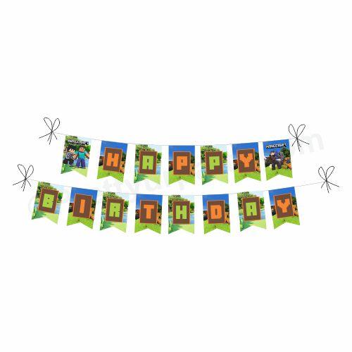 Minecraft Theme Bunting THEME PARTIES Pretty UR Party Default Title