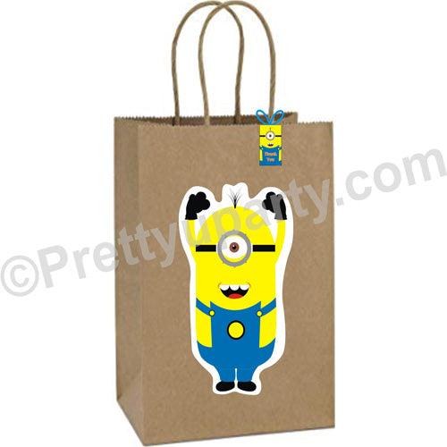 Minions Theme Gift Bags - Pack of 10 ACCESSORIES Pretty UR Party