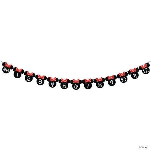 Red and Black MIE Monthly Photo Banner for Baby Girls THEME PARTIES Pretty UR Party