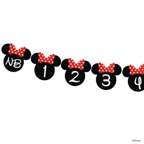 Red and Black MIE Monthly Photo Banner for Baby Girls THEME PARTIES Pretty UR Party