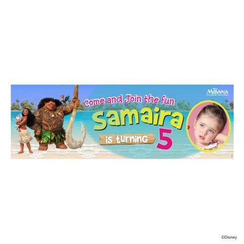 Personalized Moana Theme Banner 30in ALL PARTY SUPPLIES Pretty UR Party