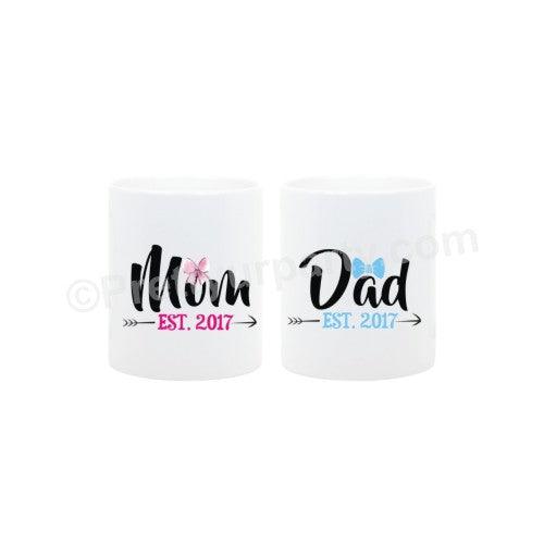 Mom-Dad to Be Baby Shower Couple Mug BABY SHOWER Pretty UR Party
