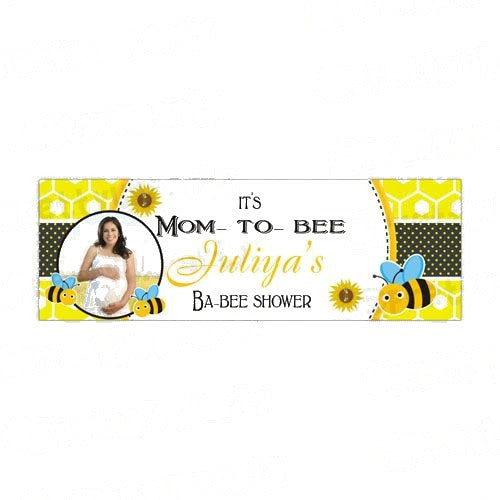 Personalized Mom To Bee Birthday Banner 30in — image 2